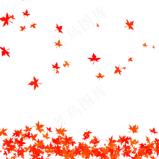 创意合成手绘秋天的枫叶