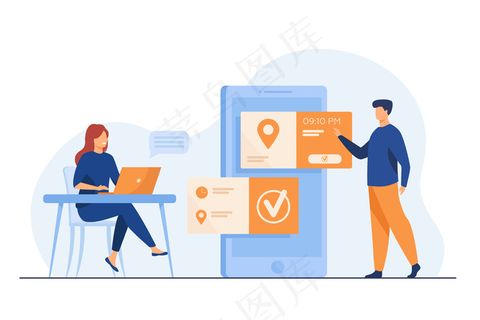 使用在线预约和预订应用程序的人