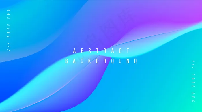 具有梯度波的抽象背景eps,ai矢量模版下载