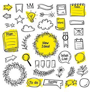 手绘项目符号轴颈元件