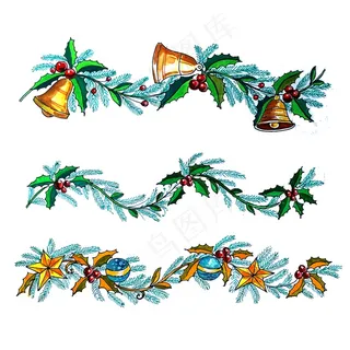 装饰圣诞花环节日贺卡背景