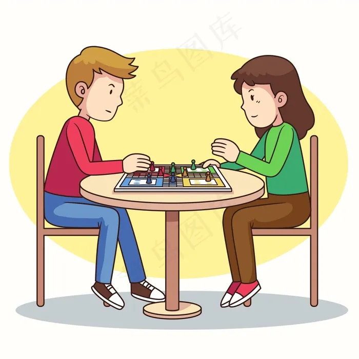 玩ludo游戏的人eps,ai矢量模版下载