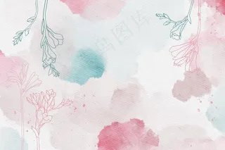 美丽的粉彩手绘元素