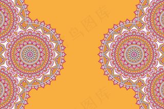 金色矢量豪华装饰曼荼罗设计背景