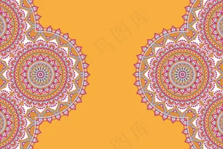 金色矢量豪华装饰曼荼罗设计背景