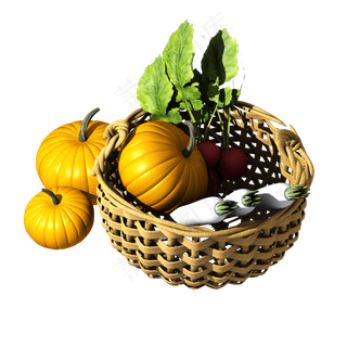 竹子菜篮蔬菜组合