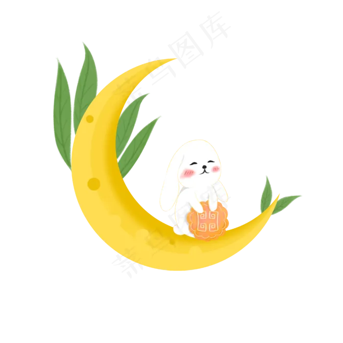 中秋月亮可爱兔子(4000X4000(DPI:96))psd模版下载