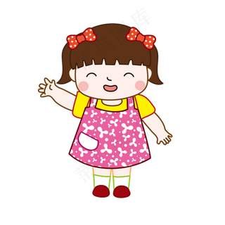 挥手女孩教师节