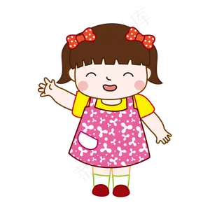 挥手女孩教师节