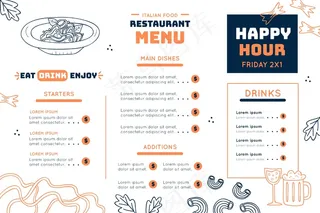 数字餐厅菜单模板