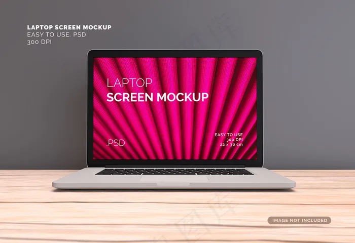 笔记本电脑屏幕模型样机psd模版下载