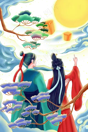 七夕牛郎织女相会