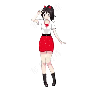 二次元圣诞动漫美少女