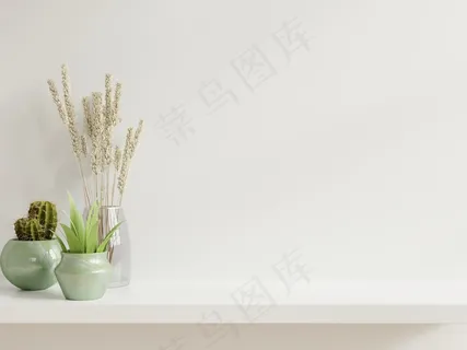 带植物的模型样机墙 带植物的模型样机墙