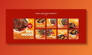 美国烧烤屋社交媒体帖子