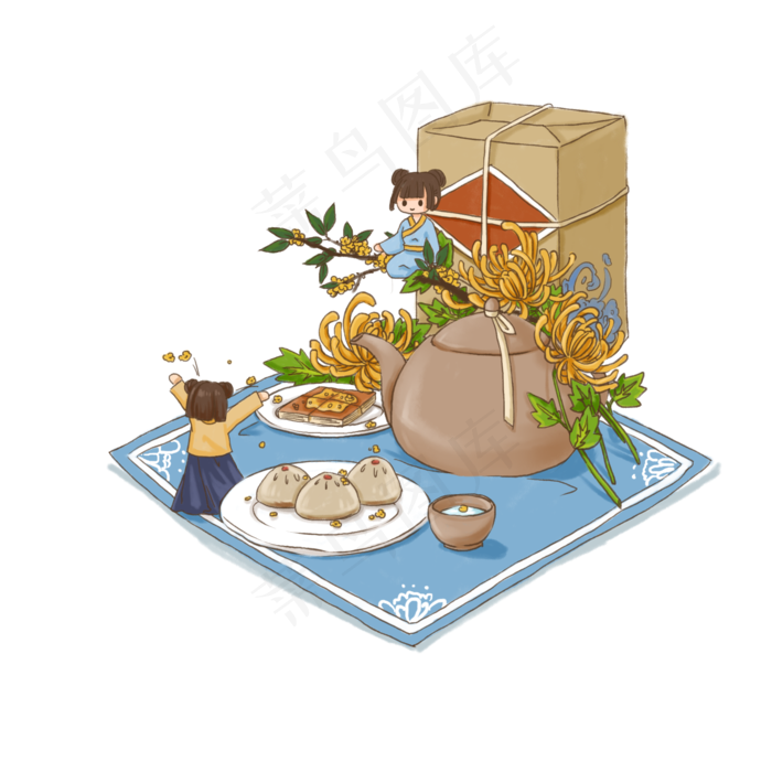 二十四节气之寒露美食秋季商业元(2000X2000(DPI:300))psd模版下载