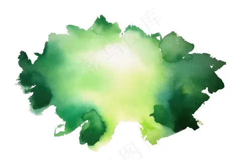 抽象绿色水彩染色纹理背景 抽象绿色水彩染色纹理背景