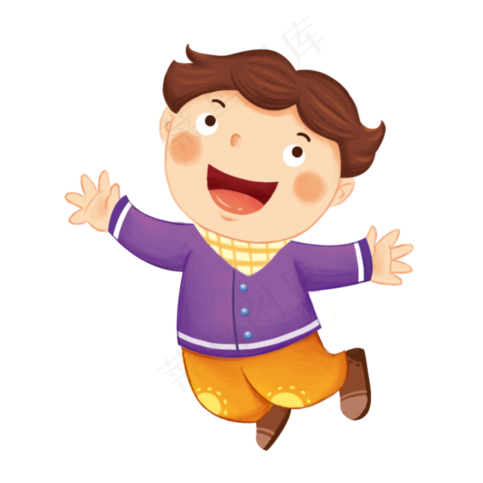 教师节欢呼男孩