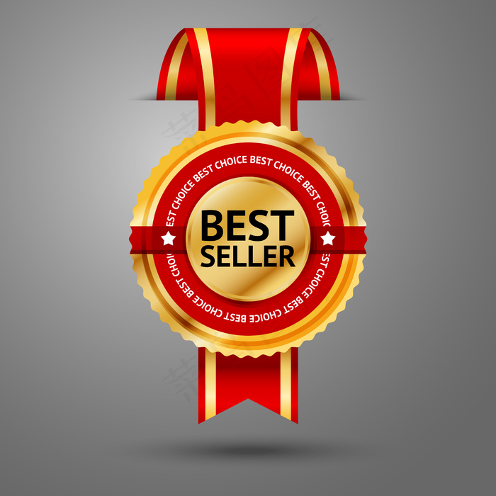 穿墙式优质金红色畅销书标签