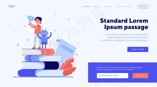 为机器人赢得金杯的快乐男孩