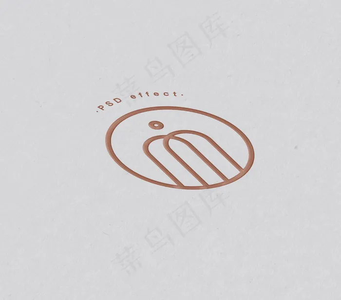 商标和文字效果模型样机在纸上psd模版下载