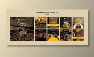 咖啡社交媒体帖子模板
