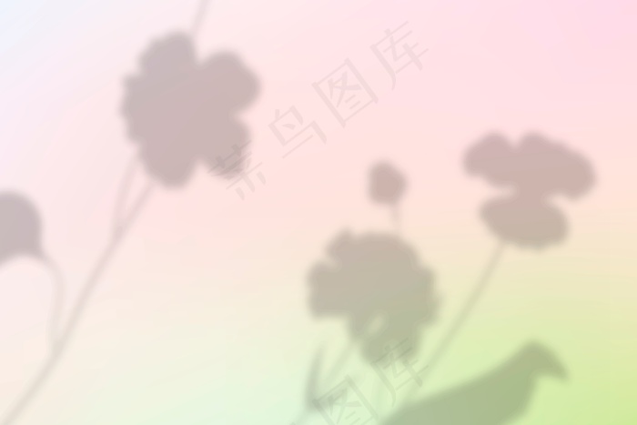 两种颜色渐变中的美学花影背景矢量