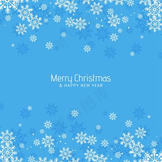 抽象圣诞祝福蓝色背景