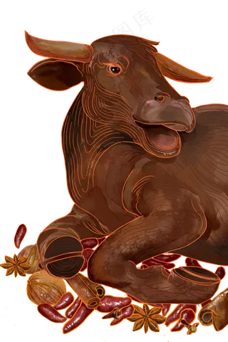 2021牛中国风喜庆祝福贺岁