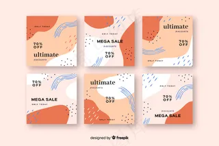 抽象彩色销售模板