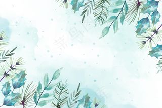 水彩圣诞快乐背景设计