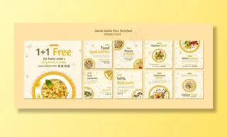 意大利食品社交媒体帖子