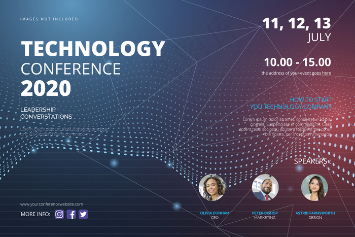 技术会议宣传单,DM传单模板