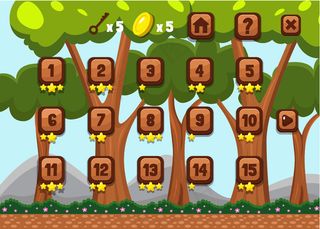 一套完整的水平按钮游戏弹出窗口，图标，窗口和元素创建中世纪的rpg视频游戏