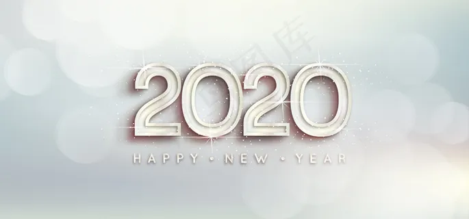 银墙纸新年2020