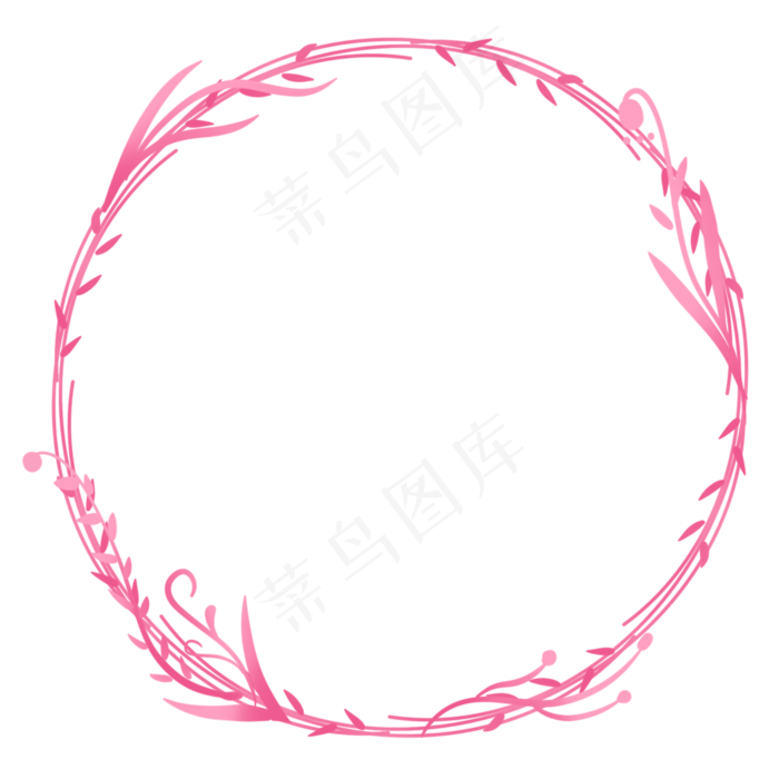 粉色花环背景七夕