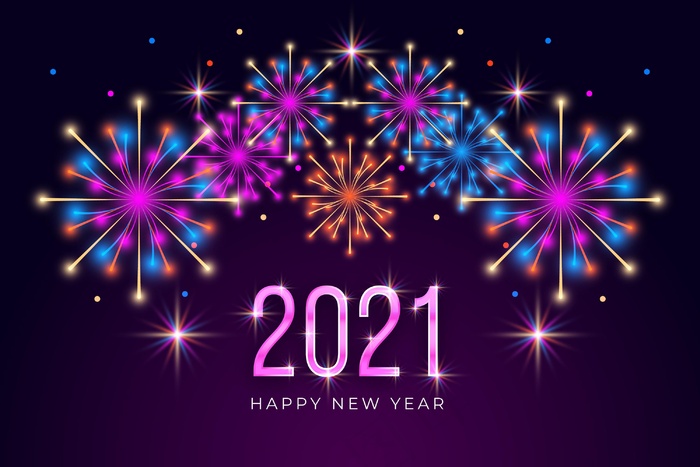 烟花2021年新年背景eps,ai矢量模版下载