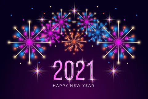烟花2021年新年背景 烟花2021年新年背景