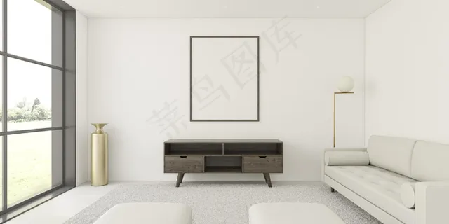 简约内饰,优雅的框架和沙发 简约内饰,优雅的框架和沙发