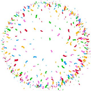 彩色纸屑圆形爆裂框架背景