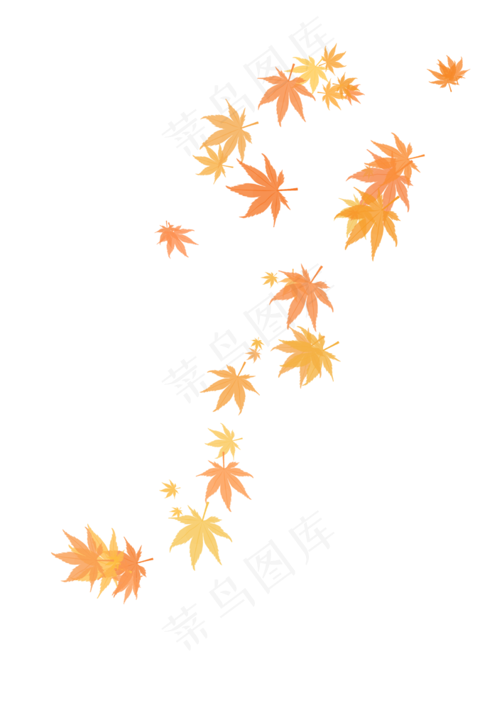 落叶秋天立秋枫叶落叶(2480X3508(DPI:300))psd模版下载