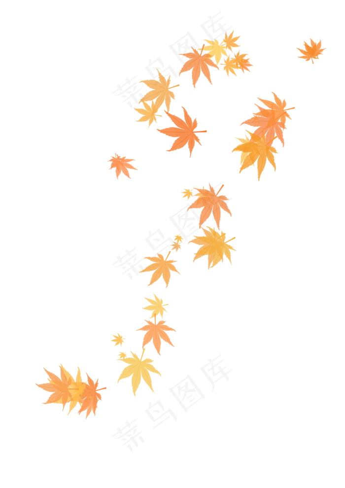 落叶秋天立秋枫叶落叶(2480X3508(DPI:300))psd模版下载