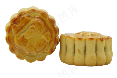 两块黑芝麻月饼