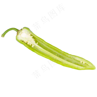 绿色切开辣椒食物