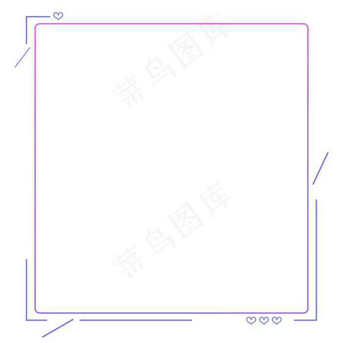 七夕边框(2000X2000(DPI:300))psd模版下载