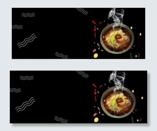 美食俯视大气文艺黑色banner517吃货节