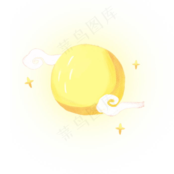 七夕节卡通手绘月亮
