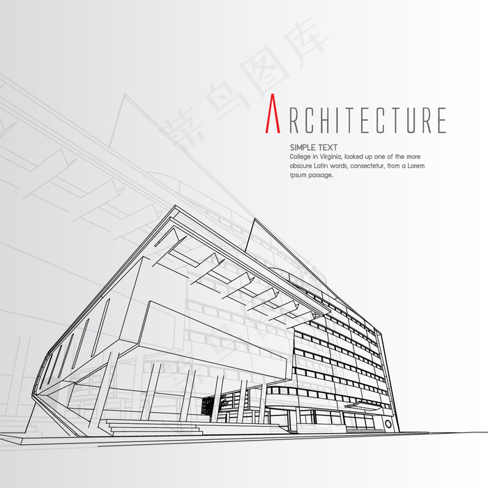 建筑背景设计eps,ai矢量模版下载