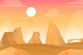 沙漠景观-视频会议的背景