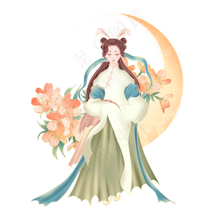 二次元玉兔人像